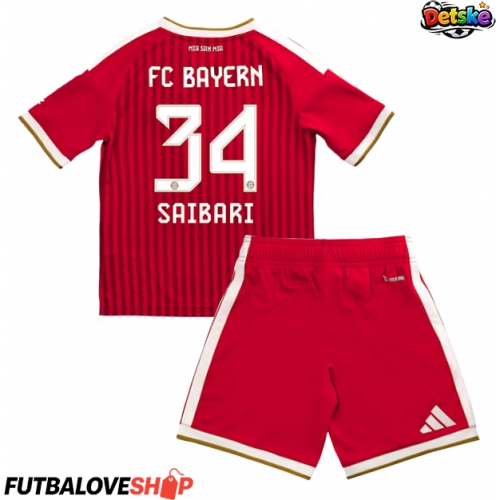 Dres Bayern Munich Ismael Saibari #34 Domáci pre deti 2026-27 Krátky Rukáv (+ trenírky)